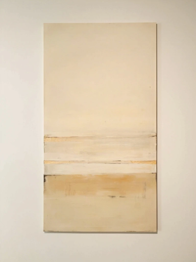 Stratum V by Lin Aizawa, egg tempera and gold leaf, 2023
